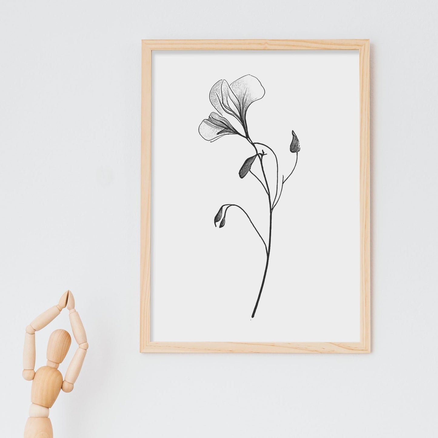 Laminas Nacnic Sweet Pea Arte Minimalista Lineal