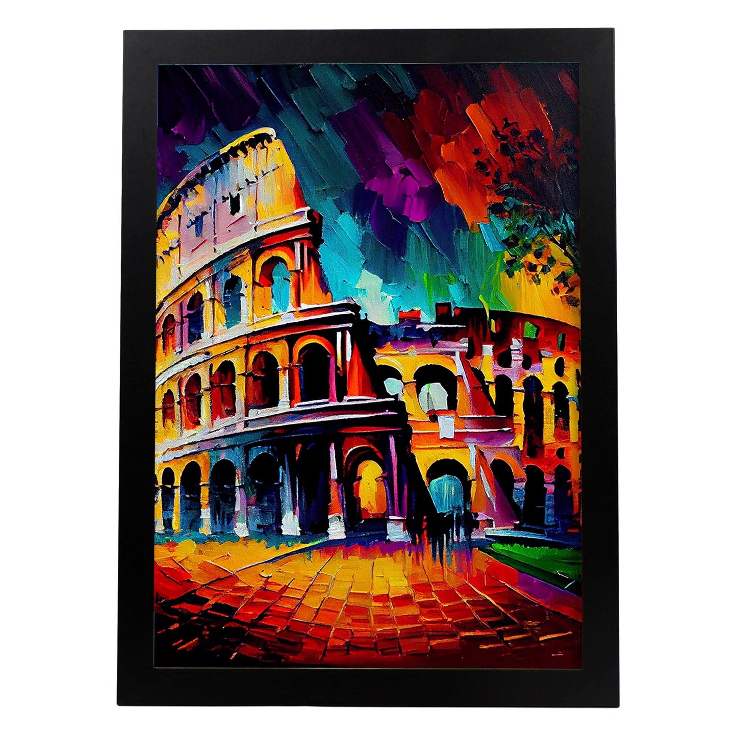 Nacnic The Colosseum Roma Italia Cepillo de pintura al óleo. Estampados de arte de pared estético para el diseño de dormitorio o sala de estar.-Artwork-Nacnic-A4-Sin marco-Nacnic Estudio SL