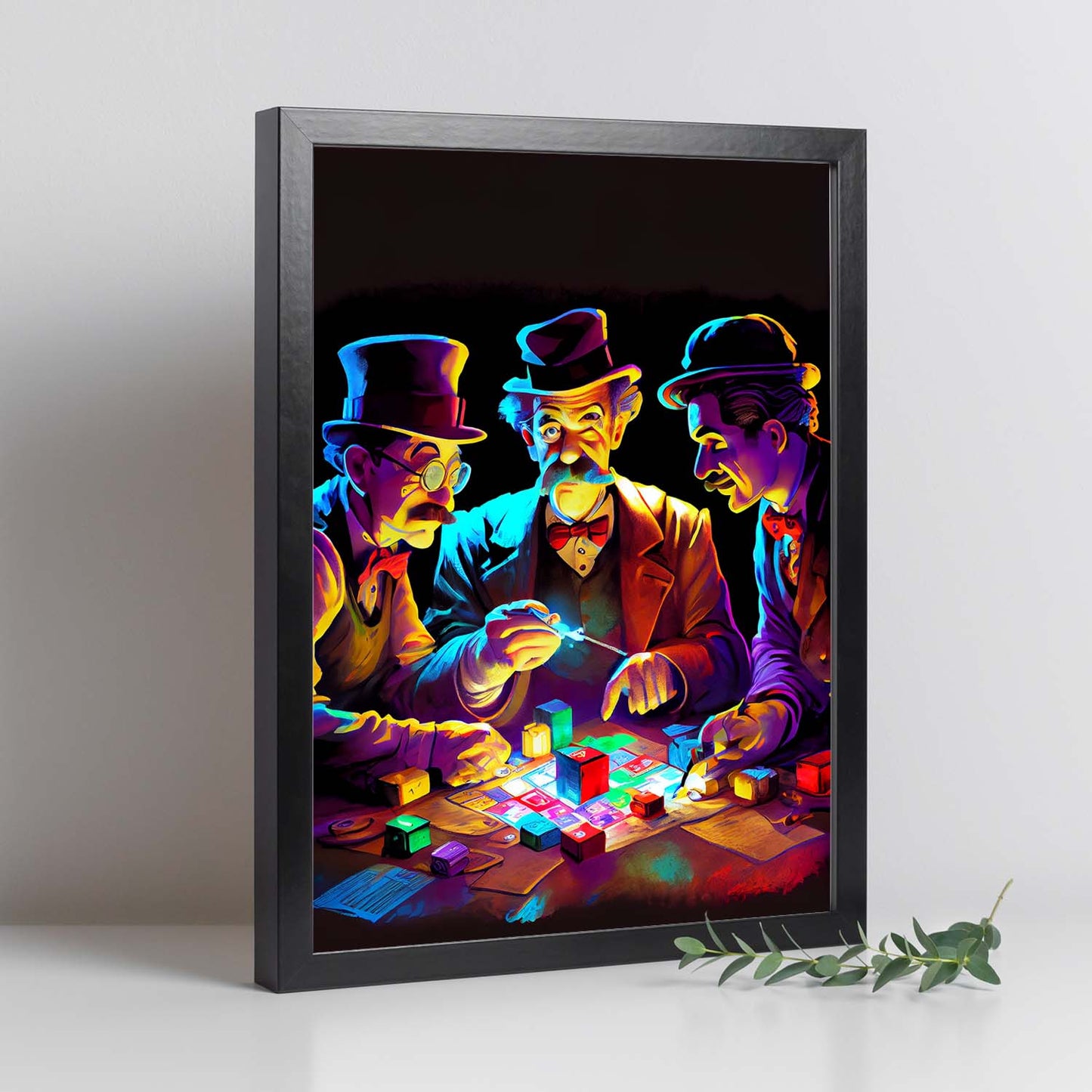 Nacnic The Marx Brothers interpretando a Monopoly Pixar Style Dynam. Estampados de arte de pared estético para el diseño de dormitorio o sala de estar.-Artwork-Nacnic-Nacnic Estudio SL