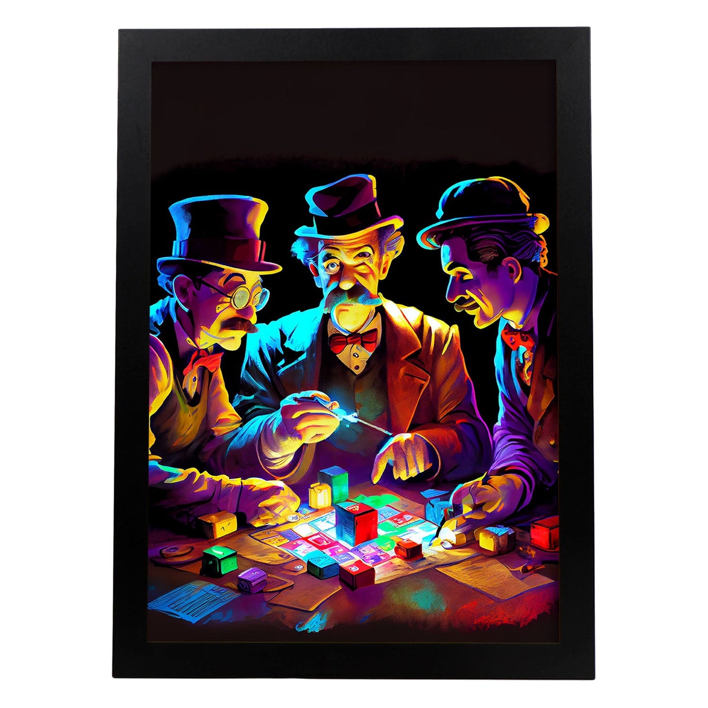 Nacnic The Marx Brothers interpretando a Monopoly Pixar Style Dynam. Estampados de arte de pared estético para el diseño de dormitorio o sala de estar.-Artwork-Nacnic-A4-Sin marco-Nacnic Estudio SL