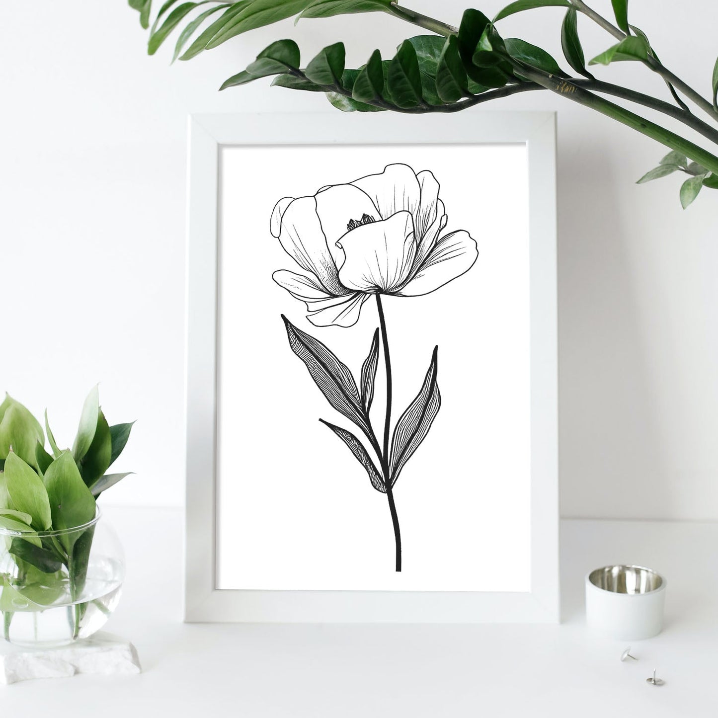 Lámina Minimalista de Tulipas Nacnic