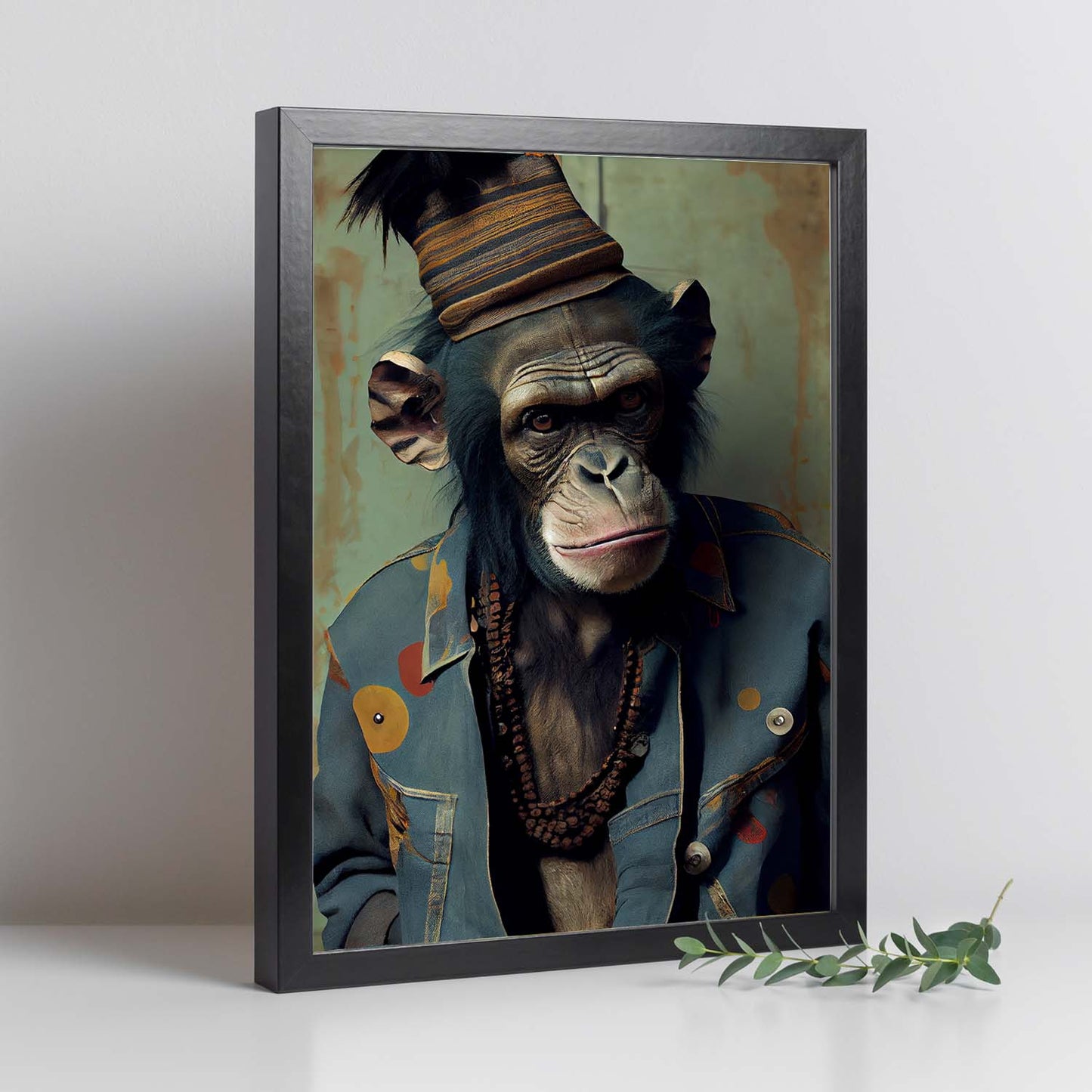 Nacnic Un chimpancé que se vestía con ropa humana. Estampados de arte de pared estético para el diseño de dormitorio o sala de estar.-Artwork-Nacnic-Nacnic Estudio SL
