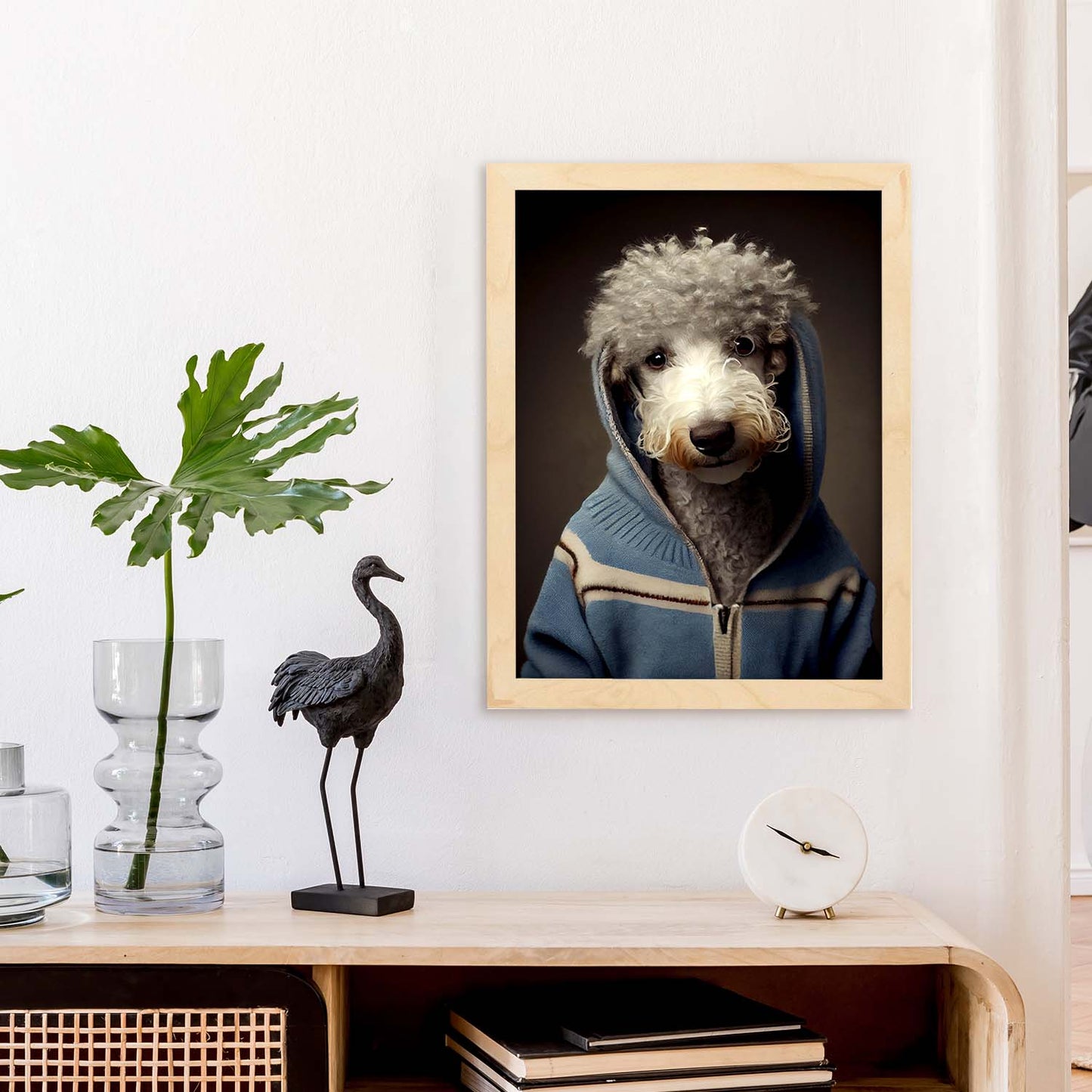 Nacnic Un perro Terrier de tipo perro vestido de humano. Estampados de arte de pared estético para el diseño de dormitorio o sala de estar.-Artwork-Nacnic-Nacnic Estudio SL