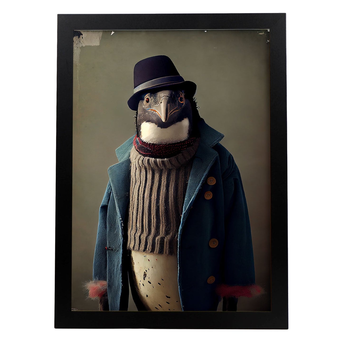 Nacnic Un pingüino vestido con ropa humana pequeña. Estampados de arte de pared estético para el diseño de dormitorio o sala de estar.-Artwork-Nacnic-A3-Sin marco-Nacnic Estudio SL