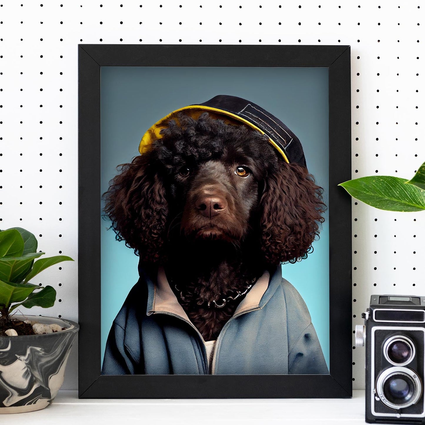 Nacnic un tipo de perro rizado. Estampados de arte de pared estético para el diseño de dormitorio o sala de estar.-Artwork-Nacnic-Nacnic Estudio SL