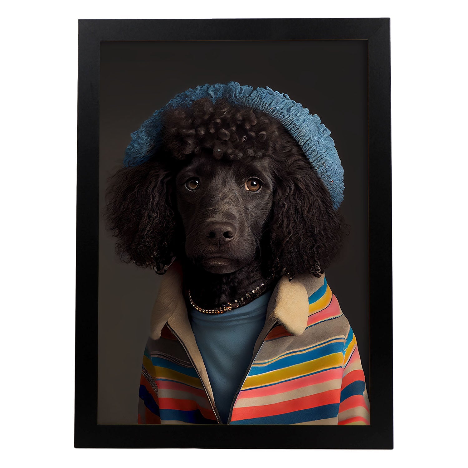 Nacnic un tipo de perro rizado. Estampados de arte de pared estético para el diseño de dormitorio o sala de estar.-Artwork-Nacnic-A4-Sin marco-Nacnic Estudio SL