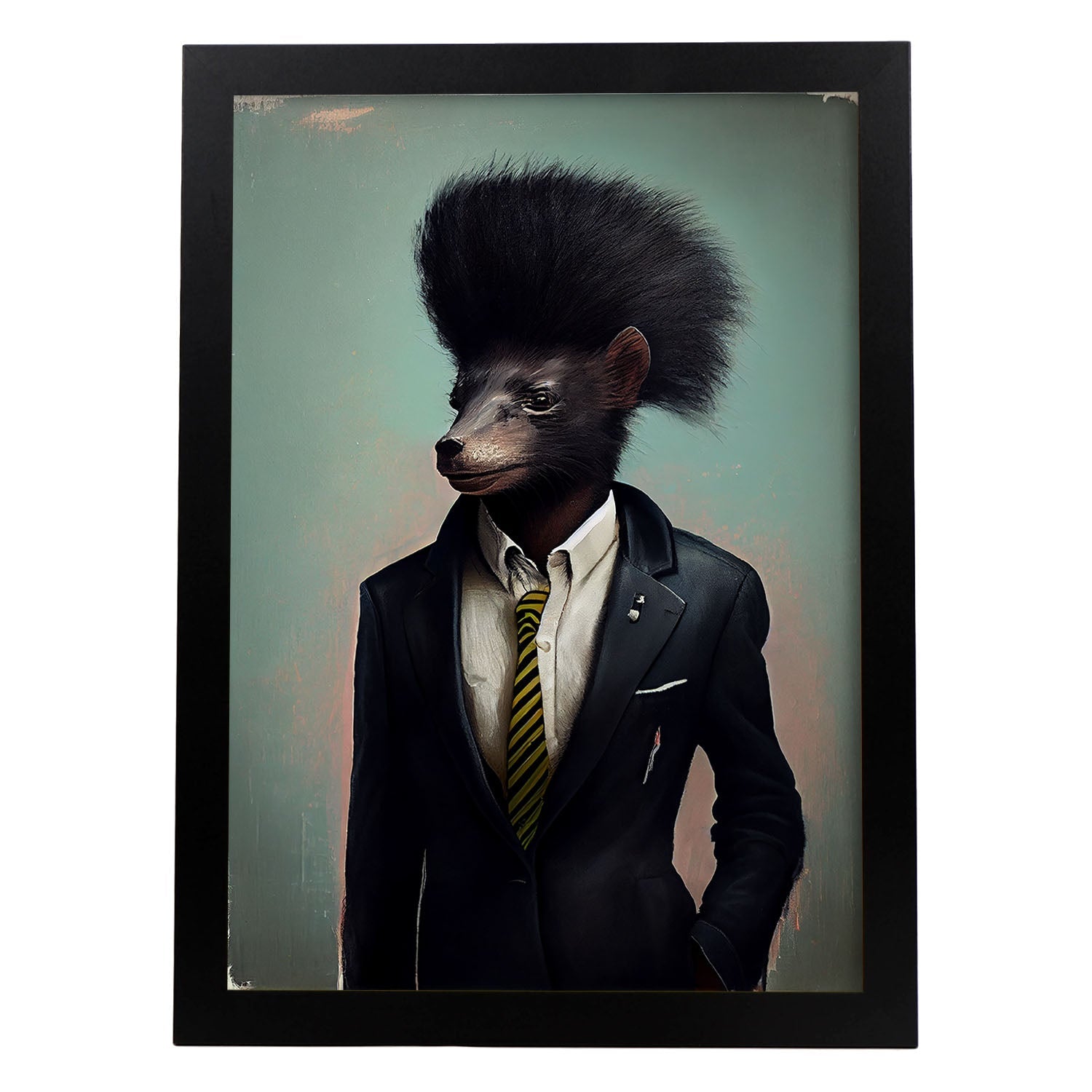 Nacnic una mofeta vestida con ropa humana. Estampados de arte de pared estético para el diseño de dormitorio o sala de estar.-Artwork-Nacnic-A3-Sin marco-Nacnic Estudio SL