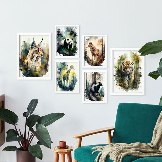 Conjunto de Láminas de Animales Acuarela Nacnic_5