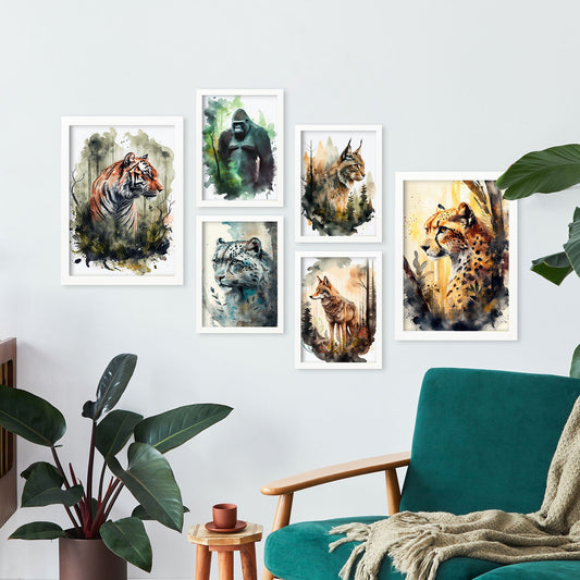 Conjunto de Láminas de Animales Acuarela Nacnic 7