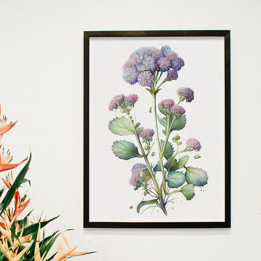 Láminas Nacnic Acuarela Minimalista Ageratum_1