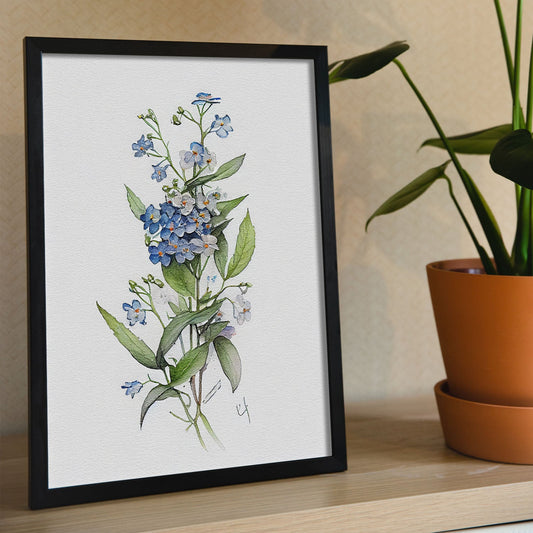 Nacnic watercolor minmal Forget_2. Aesthetic Wall Art Prints for Bedroom or Living Room Design.-Artwork-Nacnic-A4-Sin Marco-Nacnic Estudio SL