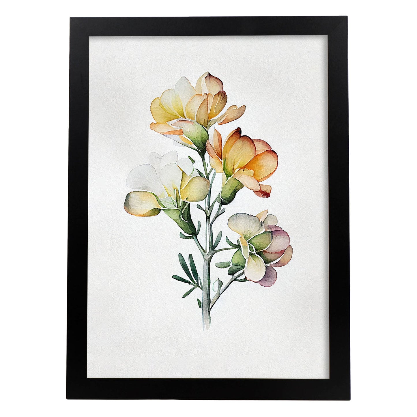 Lámina Nacnic Acuarela Minimalista de Freesia_4