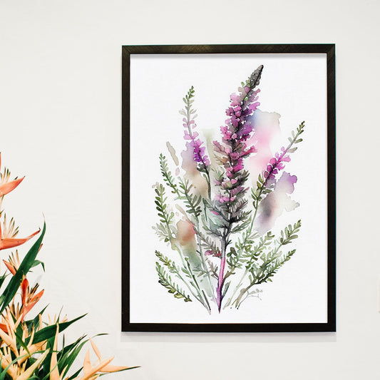 Nacnic watercolor minmal Heather_2. Aesthetic Wall Art Prints for Bedroom or Living Room Design.-Artwork-Nacnic-A4-Sin Marco-Nacnic Estudio SL
