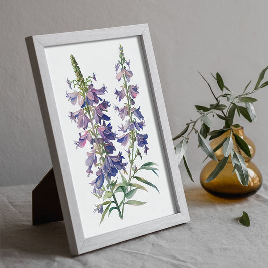 Nacnic watercolor minmal Larkspur_4. Aesthetic Wall Art Prints for Bedroom or Living Room Design.-Artwork-Nacnic-A4-Sin Marco-Nacnic Estudio SL