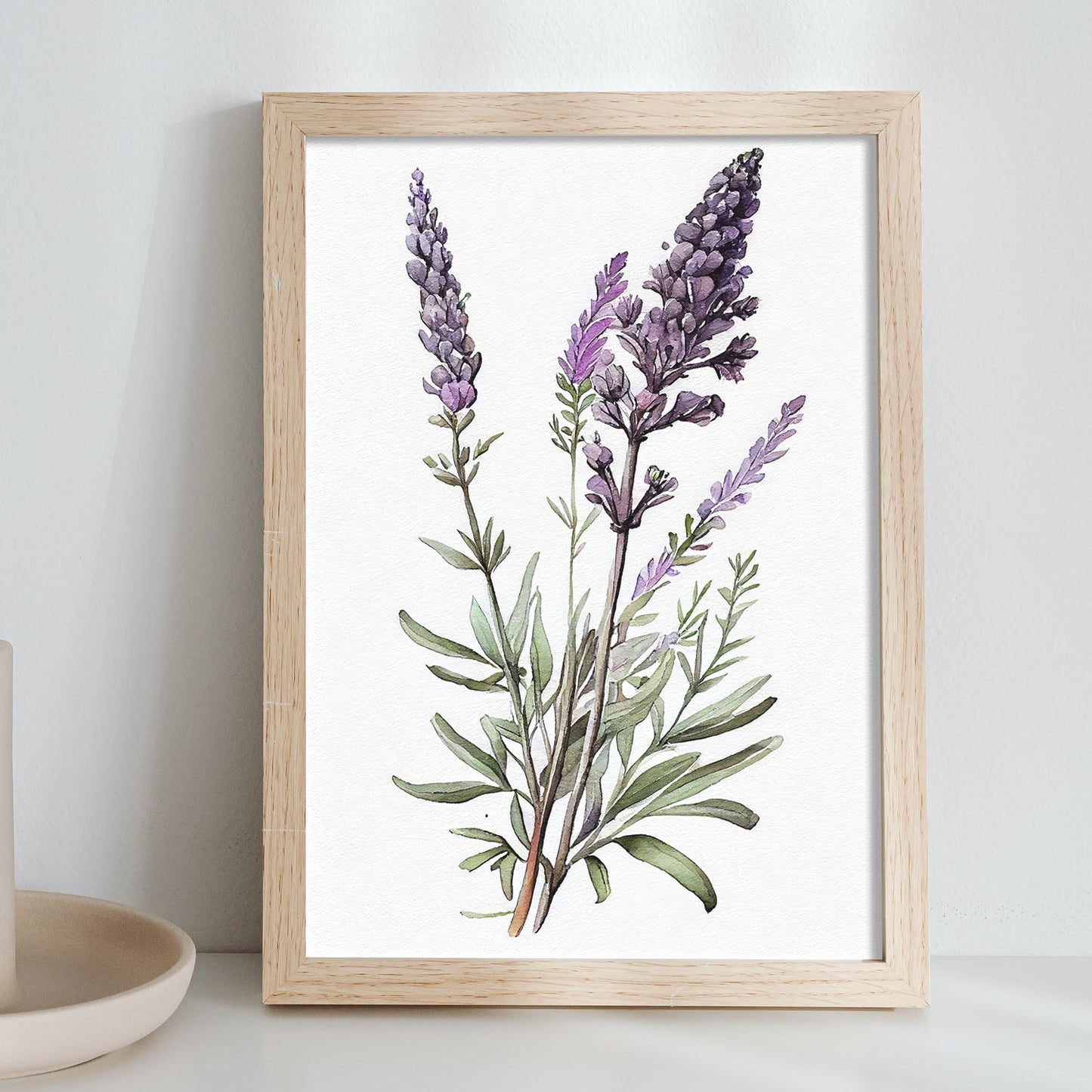 Lámina Nacnic de Lavanda Acuarela Minimalista