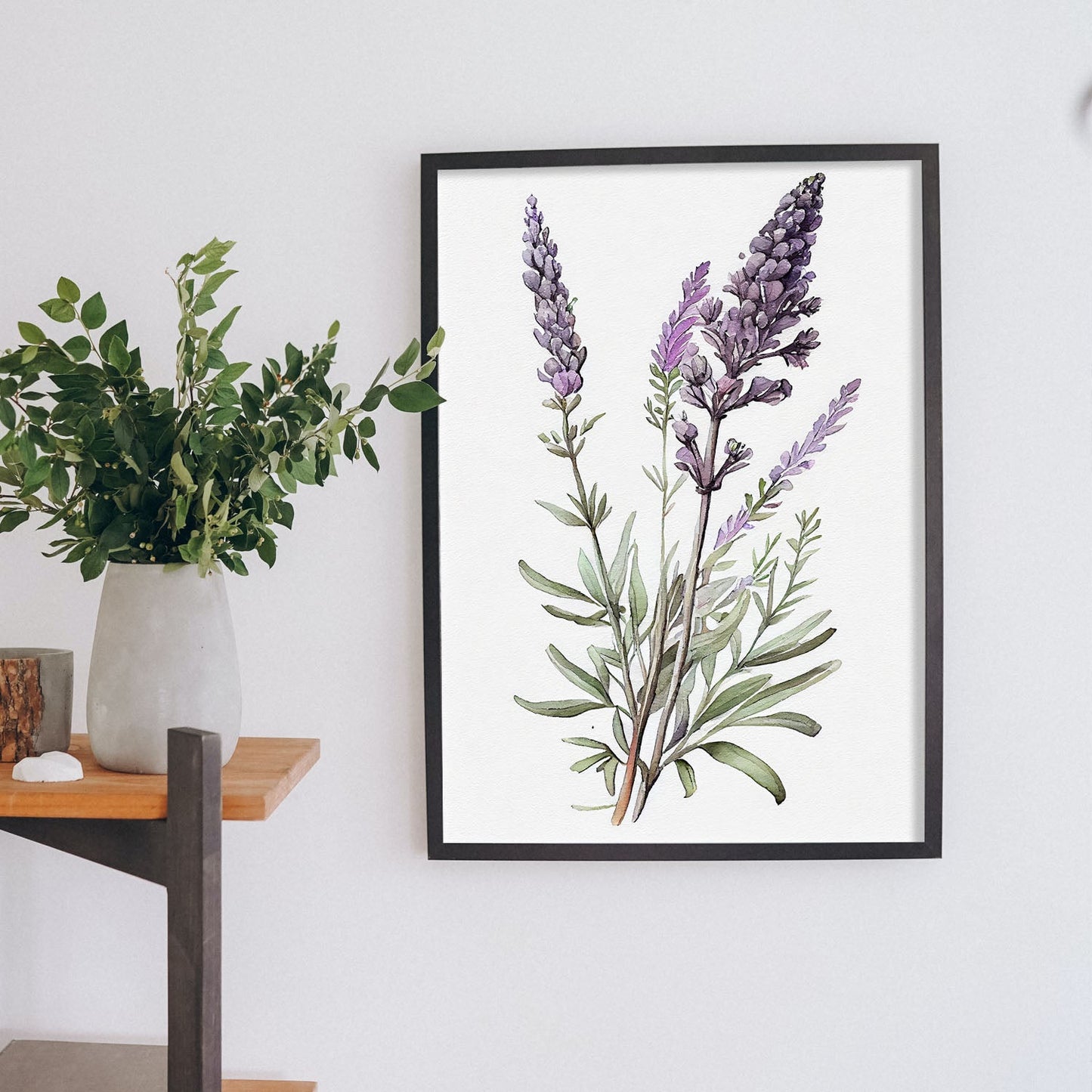 Nacnic watercolor minmal Lavender_4. Aesthetic Wall Art Prints for Bedroom or Living Room Design.-Artwork-Nacnic-A4-Sin Marco-Nacnic Estudio SL