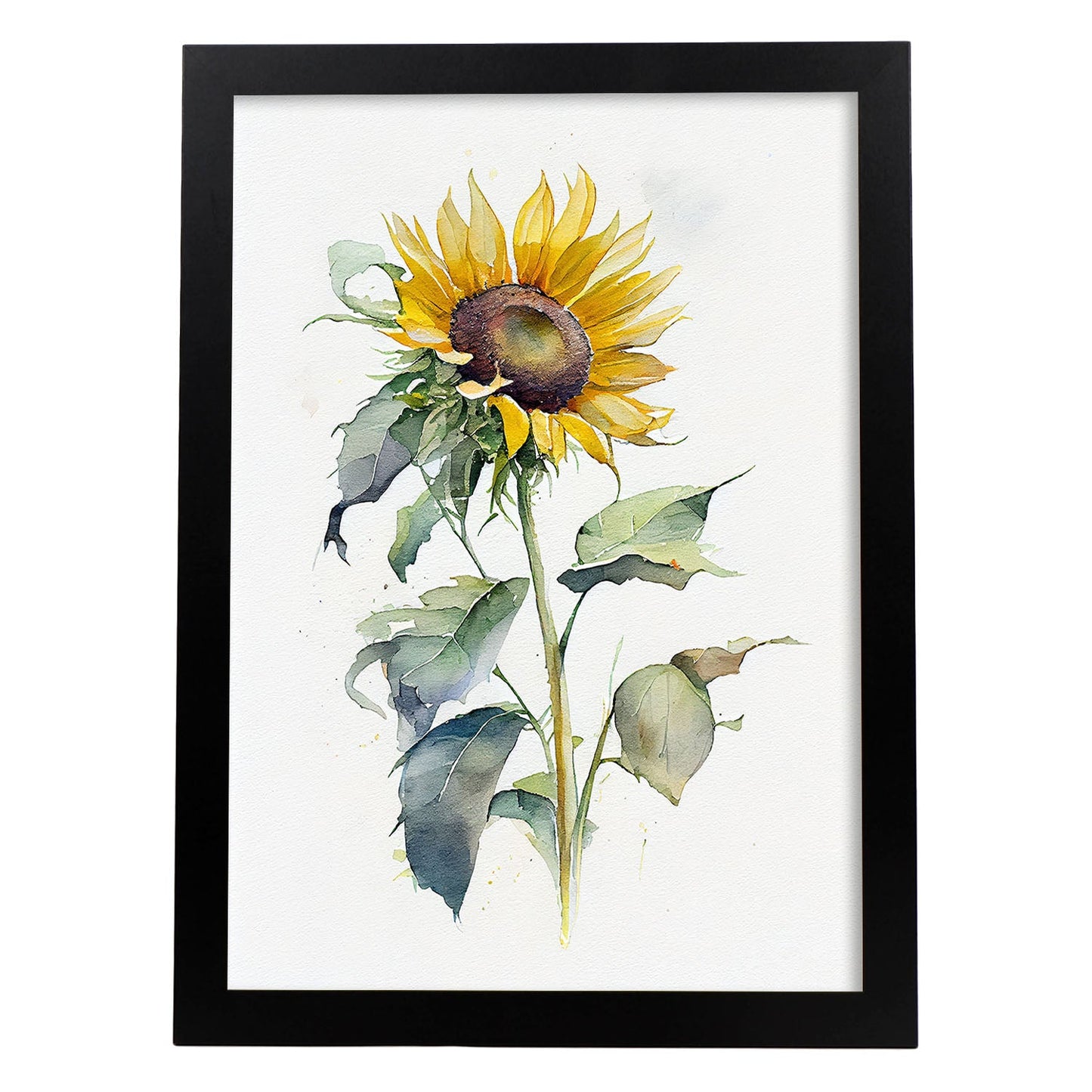 Lámina Nacnic de Girasol Acuarela Minimalista