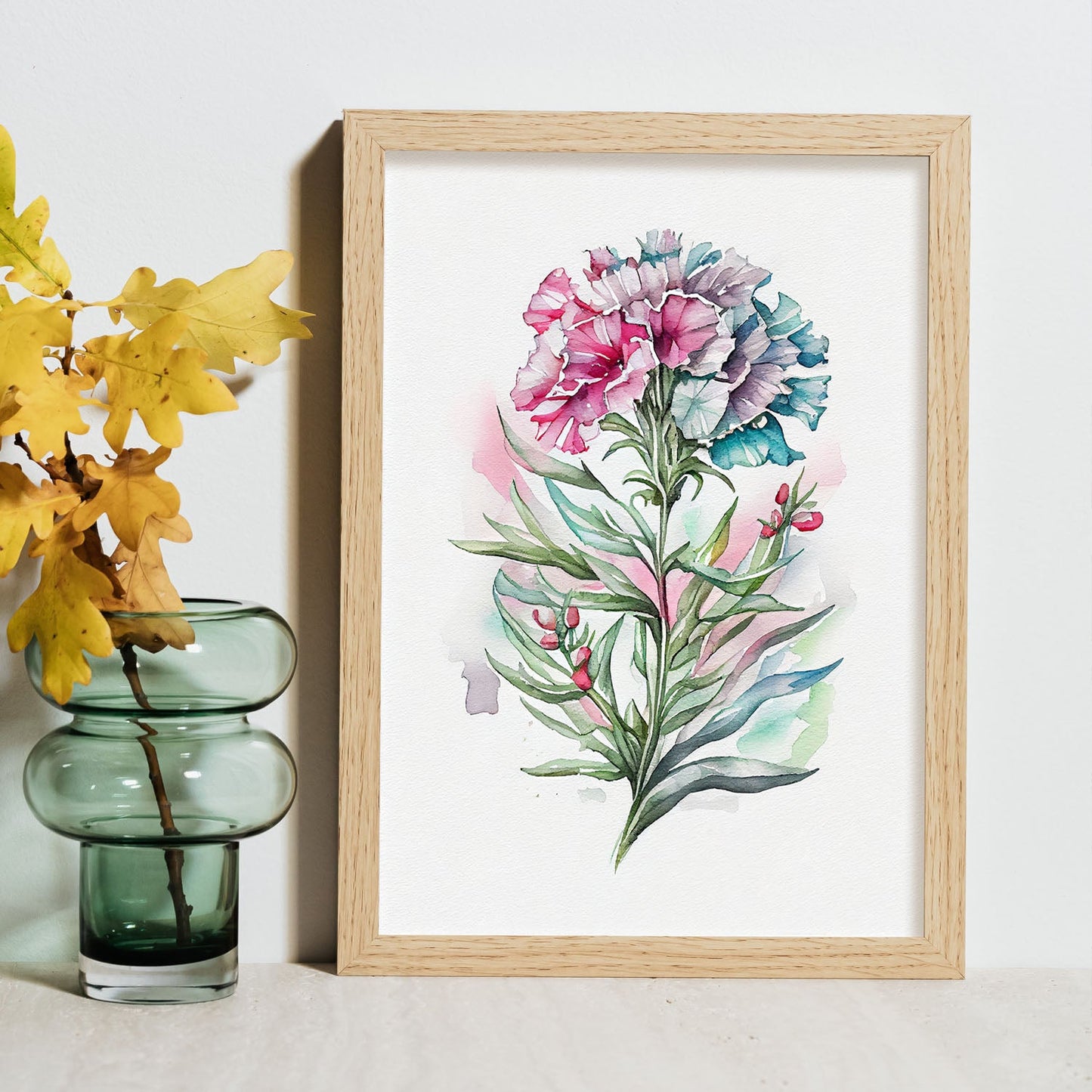Lámina Nacnic de Acuarela Minimalista Sweet William_3