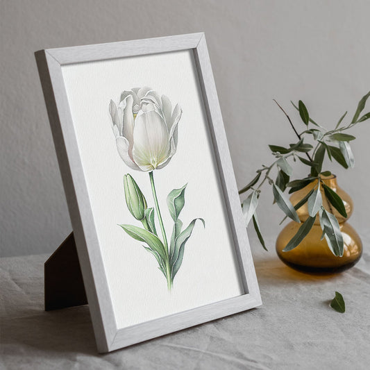 Lámina Nacnic de Tulipa en Acuarela Minimalista