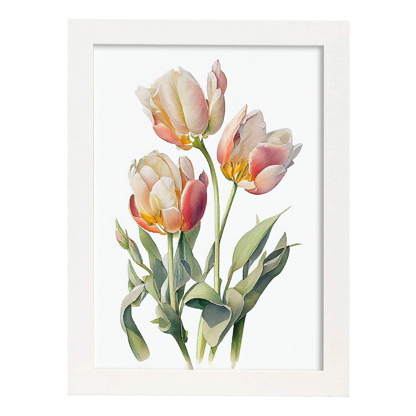 Lámina Nacnic Acuarela Tulipa Minimalista_2