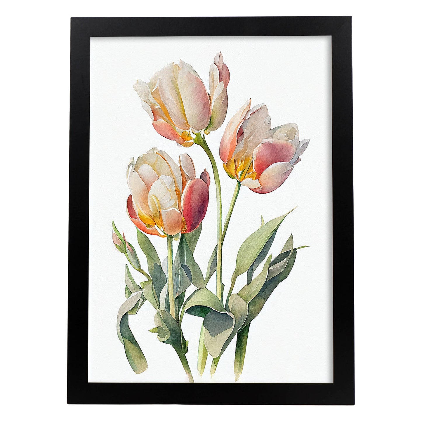 Lámina Nacnic Acuarela Tulipa Minimalista_2