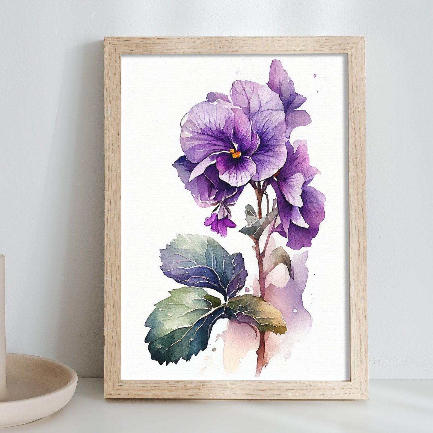 Laminas Nacnic Acuarela Minimalista Violeta