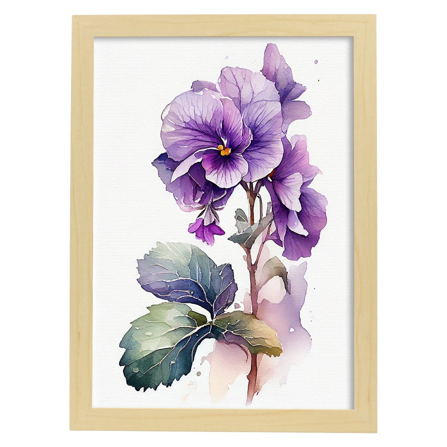 Laminas Nacnic Acuarela Minimalista Violeta