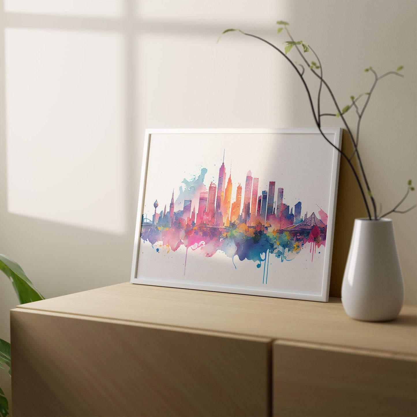 Lamina Acuarela de la Ciudad de Melbourne Nacnic