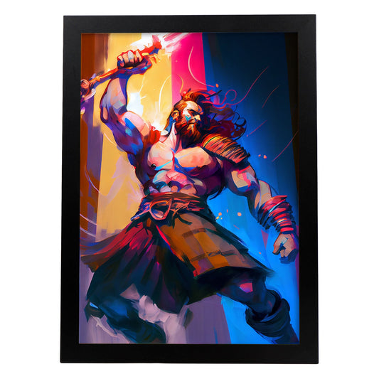 Nacnic William Wallace ganando una pelea y baile Pixar Sty. Estampados de arte de pared estético para el diseño de dormitorio o sala de estar.-Artwork-Nacnic-A4-Sin marco-Nacnic Estudio SL