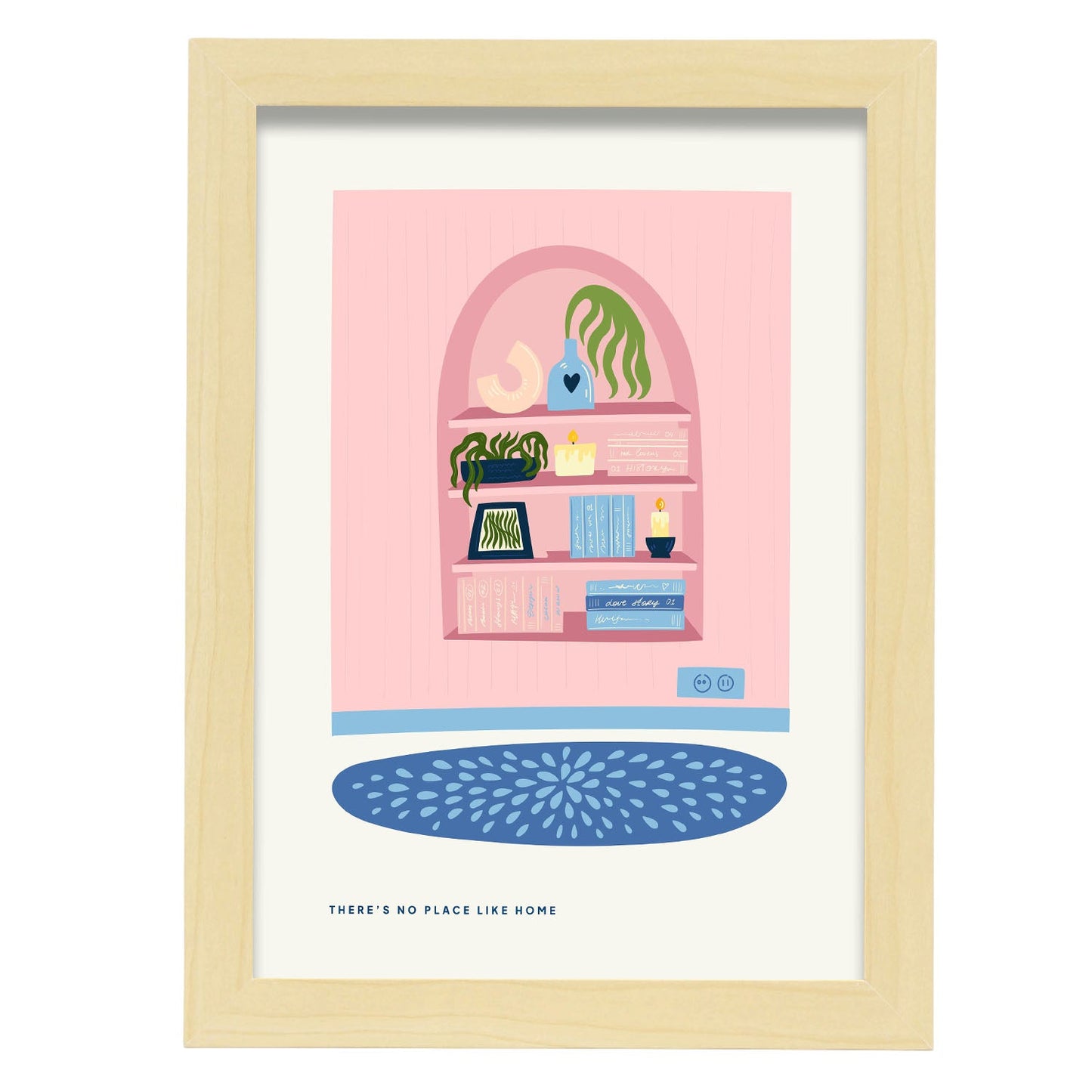 No place like home-Artwork-Nacnic-A4-Marco Madera clara-Nacnic Estudio SL