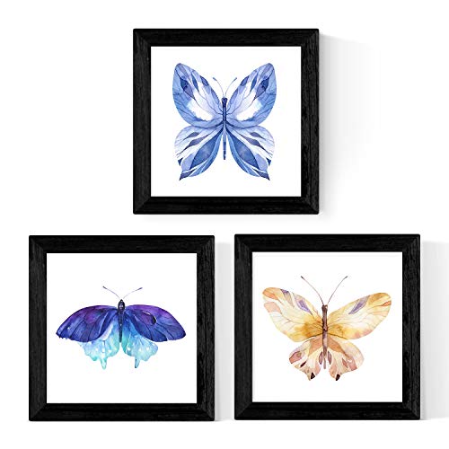 Pack de 3 láminas de Mariposas.-Artwork-Nacnic-Nacnic Estudio SL