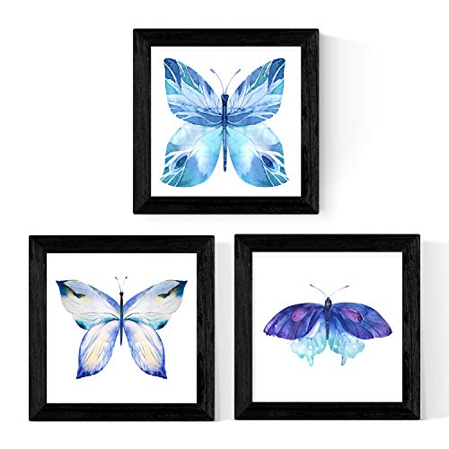 Pack de 3 láminas de Mariposas.-Artwork-Nacnic-Nacnic Estudio SL