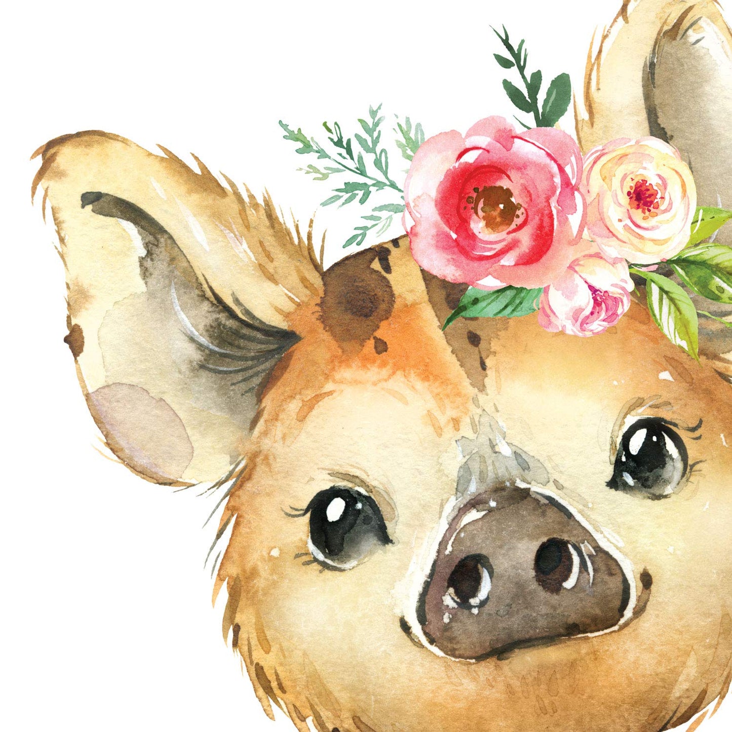 Pack de cuatro láminas con ilustraciones de animales. Hiena mofeta zorro y ciervo.-Artwork-Nacnic-Nacnic Estudio SL