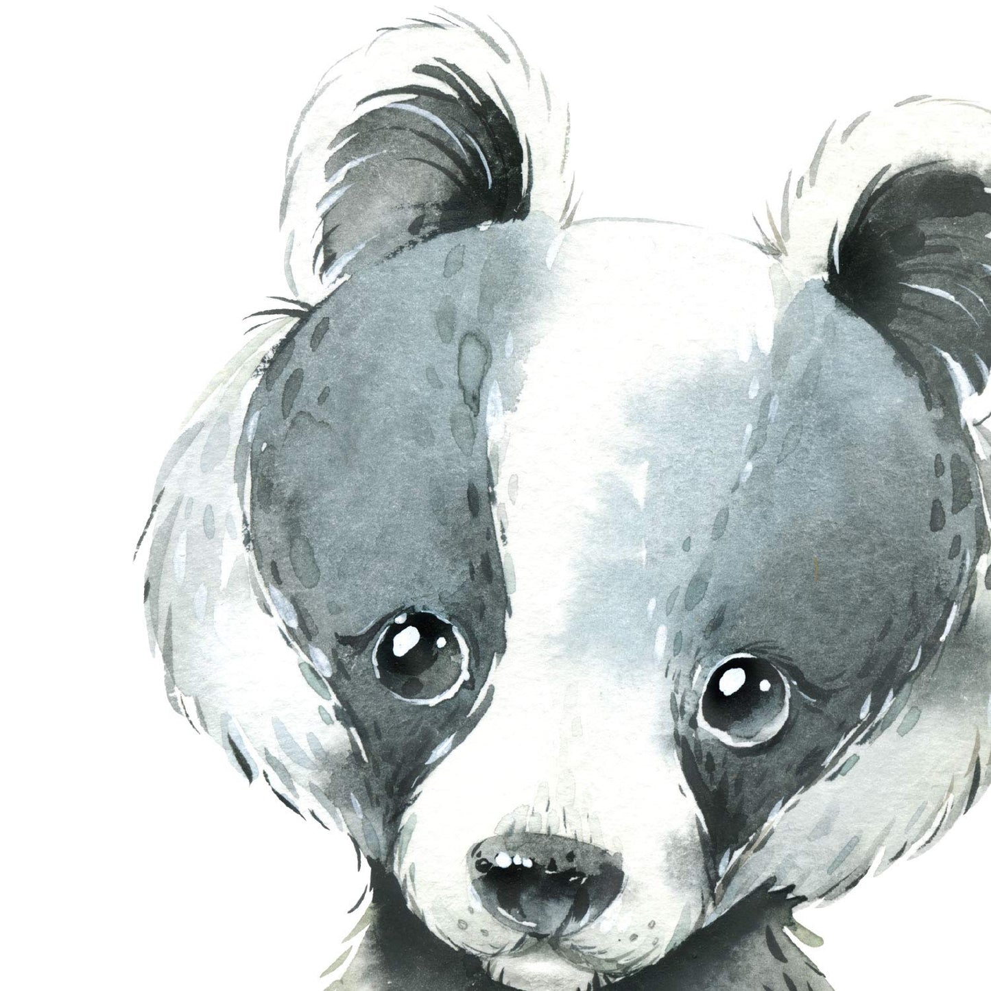 Pack de cuatro láminas con ilustraciones de animales. mapache cebra caballo y ciervo.-Artwork-Nacnic-Nacnic Estudio SL