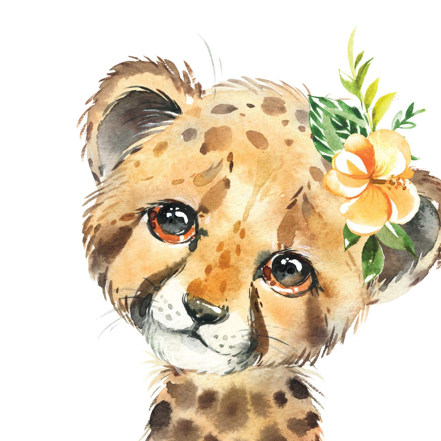 Pack de cuatro láminas con ilustraciones de animales. Tigre hipopotamo elefante y cebra.-Artwork-Nacnic-Nacnic Estudio SL