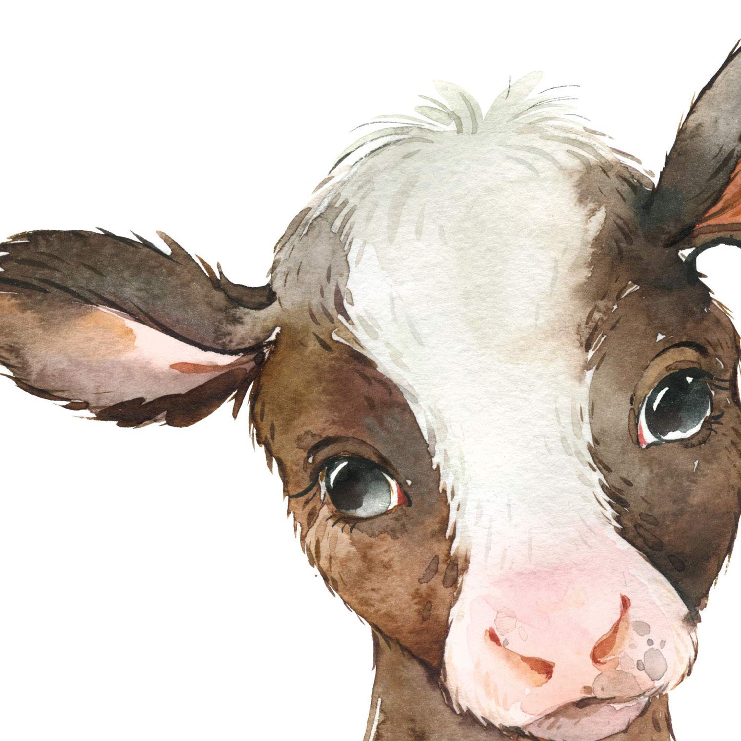 Pack de cuatro láminas con ilustraciones de animales. Vaca elefante caballo y cebra.-Artwork-Nacnic-Nacnic Estudio SL