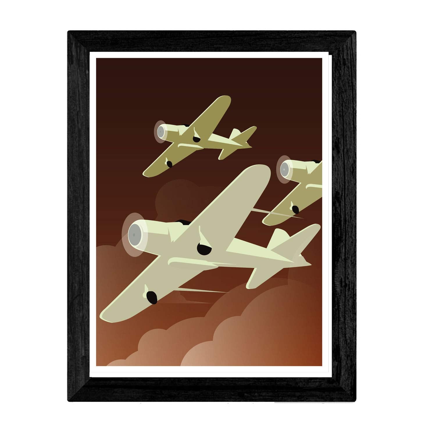 Pack de Dos láminas Aviones Y Zepelin.-Artwork-Nacnic-Nacnic Estudio SL