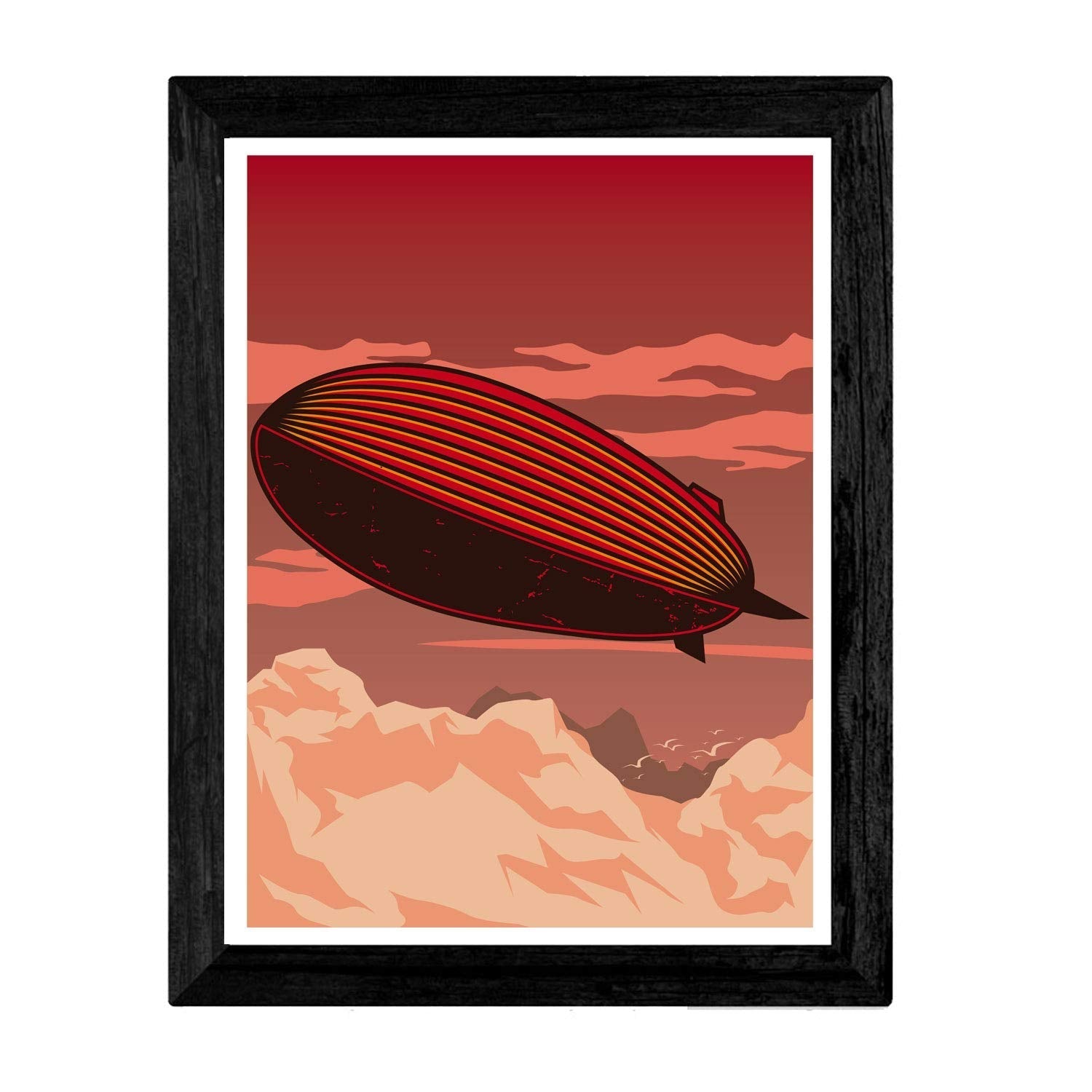 Pack de Dos láminas Aviones Y Zepelin.-Artwork-Nacnic-Nacnic Estudio SL