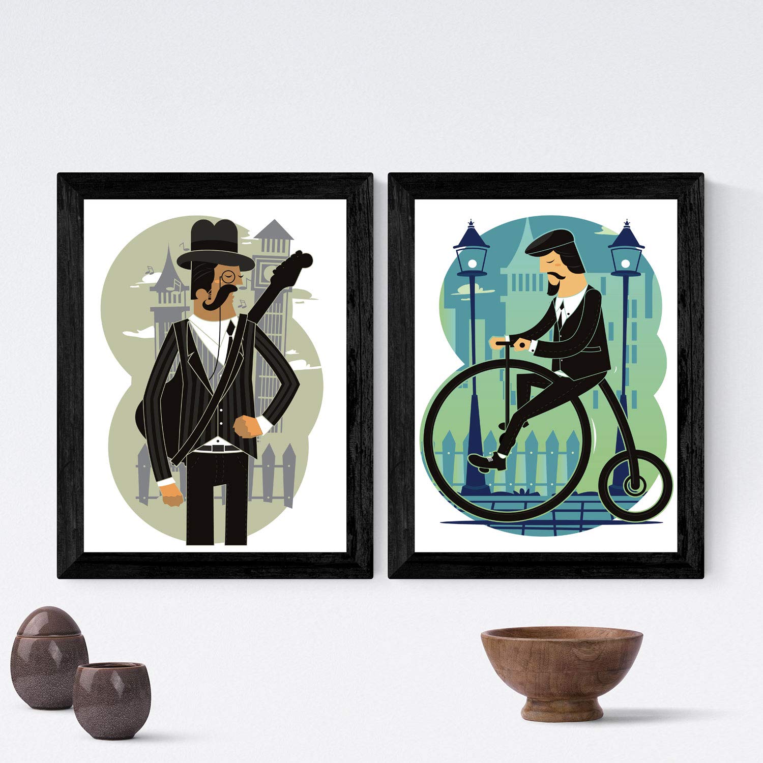 Pack de Dos láminas Caballeros.-Artwork-Nacnic-Nacnic Estudio SL