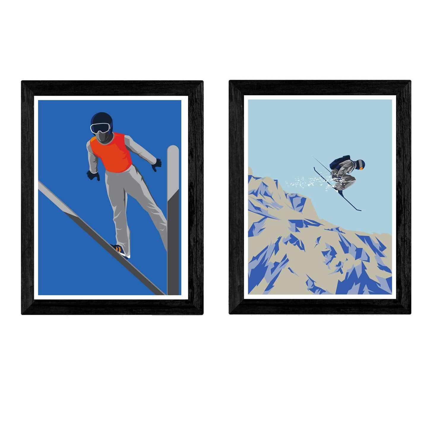 Pack de Dos láminas Esqui.-Artwork-Nacnic-Nacnic Estudio SL