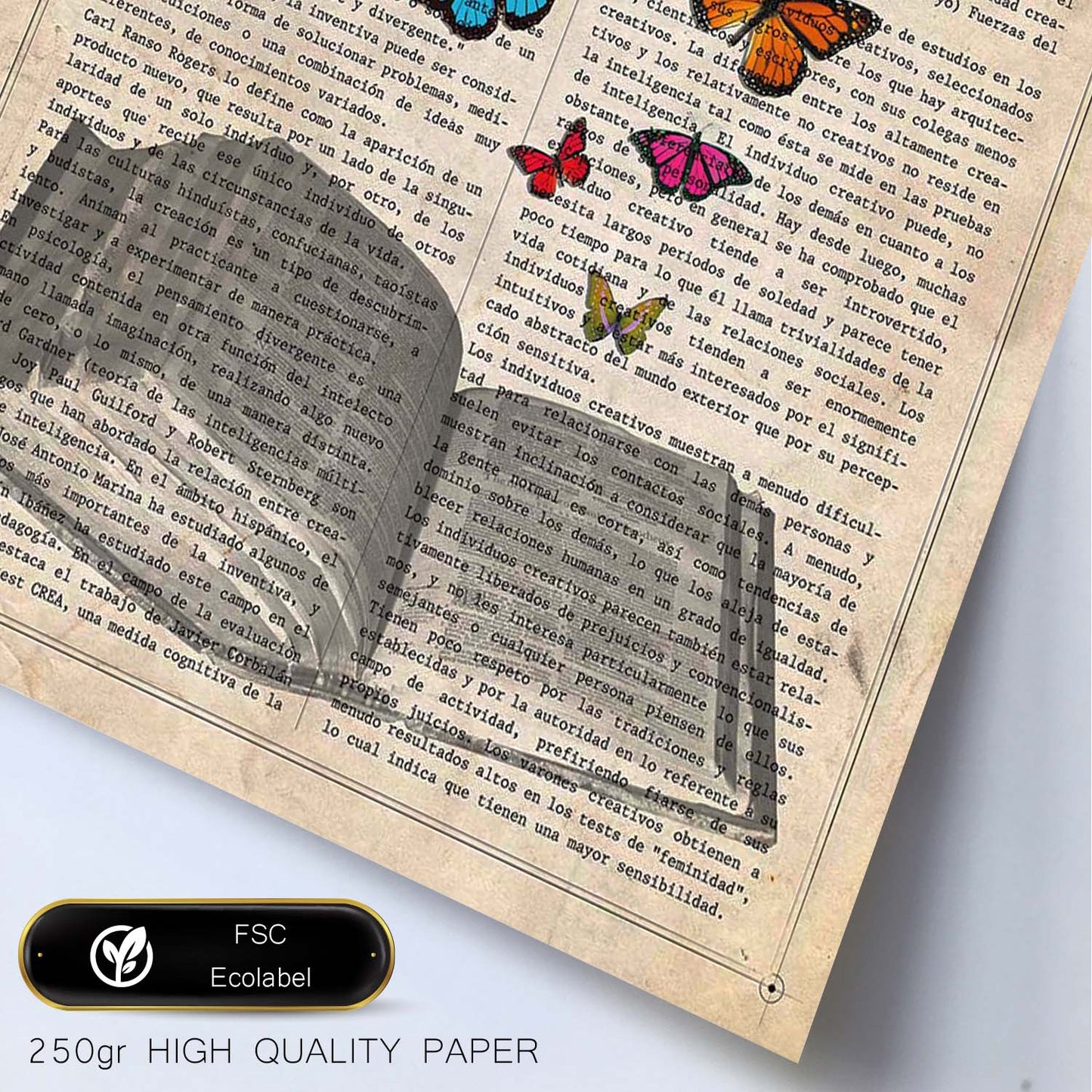 Pack de Dos láminas Vintage (Vintage Libro y Mano con definiciones, A4)-Artwork-Nacnic-Nacnic Estudio SL