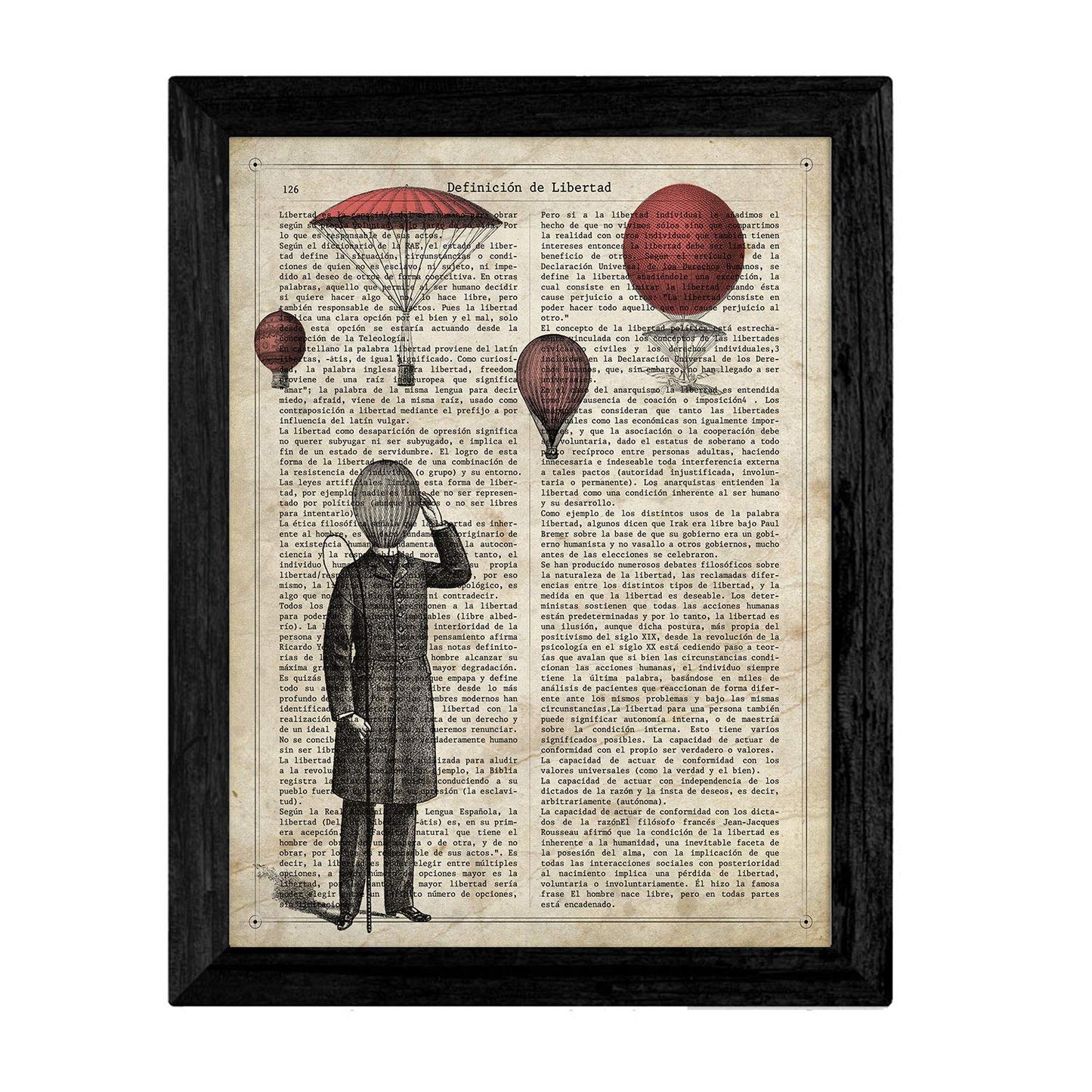 Pack de Dos láminas Vintage (Vintage Pareja en Globo con definiciones, A4)-Artwork-Nacnic-Nacnic Estudio SL