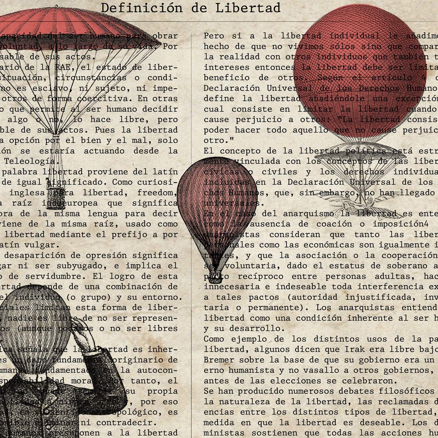 Pack de Dos láminas Vintage (Vintage Pareja en Globo con definiciones, A4)-Artwork-Nacnic-Nacnic Estudio SL