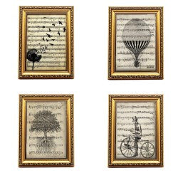 Pack de dos marcos dorados con filigrana CON LAMINAS DE REGALO (20x25cm)-Nacnic-Nacnic Estudio SL