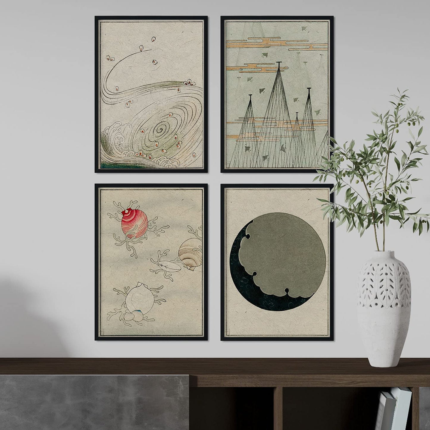Pack de láminas Minimalista. Pósters con ilustraciones de la revista Vintage japonesa Shin Bijutsukai.-Artwork-Nacnic-Nacnic Estudio SL