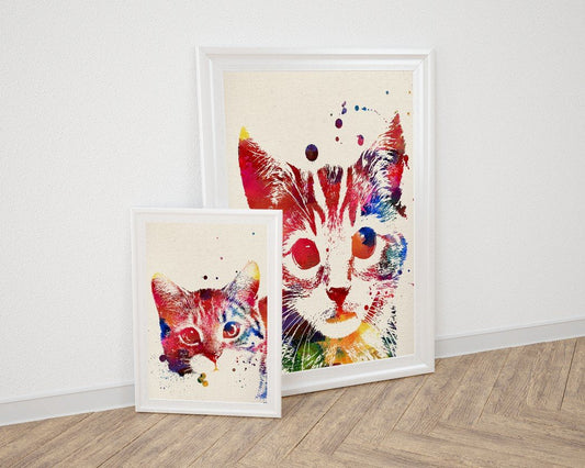 PACK de láminas para enmarcar GATOS. Posters estilo acuarela con imágenes de gatos. alta calidad-Artwork-Nacnic-Nacnic Estudio SL