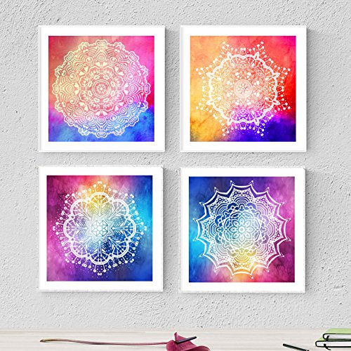 PACK de láminas para enmarcar SENSUALIDAD. Posters cuadrados con imágenes de mandalas. Decoración de hogar. Láminas para enmarcar. Papel 250 gramos alta calidad-Nacnic-Nacnic Estudio SL
