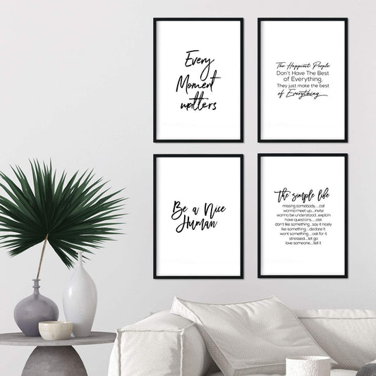 Pack de posters con frases inspiracionales. Set de láminas de decoración con frases y palabras motivadoras y llenas de energia.-Artwork-Nacnic-Nacnic Estudio SL