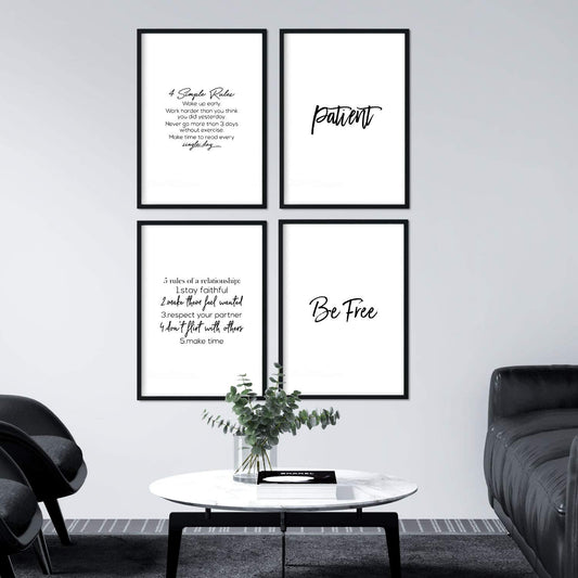 Pack de posters con frases inspiracionales. Set de láminas de decoración con palabras y frases motivadoras y llenas de energia.-Artwork-Nacnic-Nacnic Estudio SL