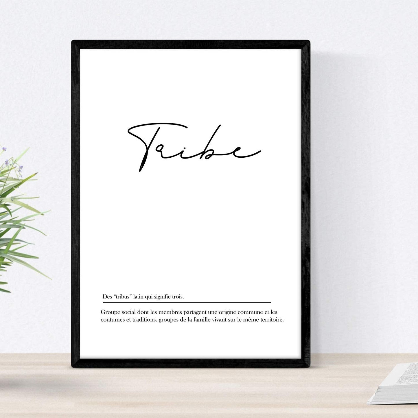 Pack de posters con palabras en frances. Set de láminas Familia con definición y fondo blanco.-Artwork-Nacnic-Nacnic Estudio SL